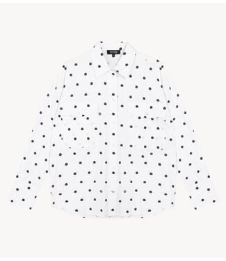 Refined Department Blouse ladies woven oversized straps blouse DANIA DOTS