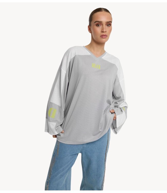 Refined Department Shirt ladies knitted oversized hockey shirt YEADY SILVER