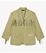 Refined Department Jack ladies woven oversized pu fringe jacket TORI MATCHA