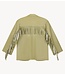 Refined Department Jack ladies woven oversized pu fringe jacket TORI MATCHA