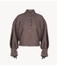 Studio Anneloes Blouse Ivara structure blouse espresso/ecru
