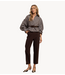 Studio Anneloes Broek Roisin bonded trousers espresso