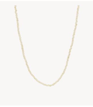 Anna+Nina Ketting Peridot Gemstone Necklace Gold Plated