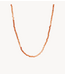 Anna+Nina Ketting Hessonite Gemstone Necklace Gold Plated
