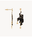 Anna+Nina Oorbel Single Notte Elephant Stud Gold Plated