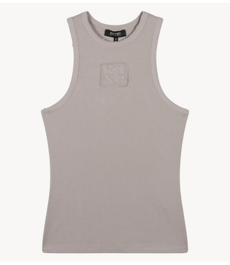 Refined Department Top ladies knitted damaged singlet RAQUEL LIGHT GREY