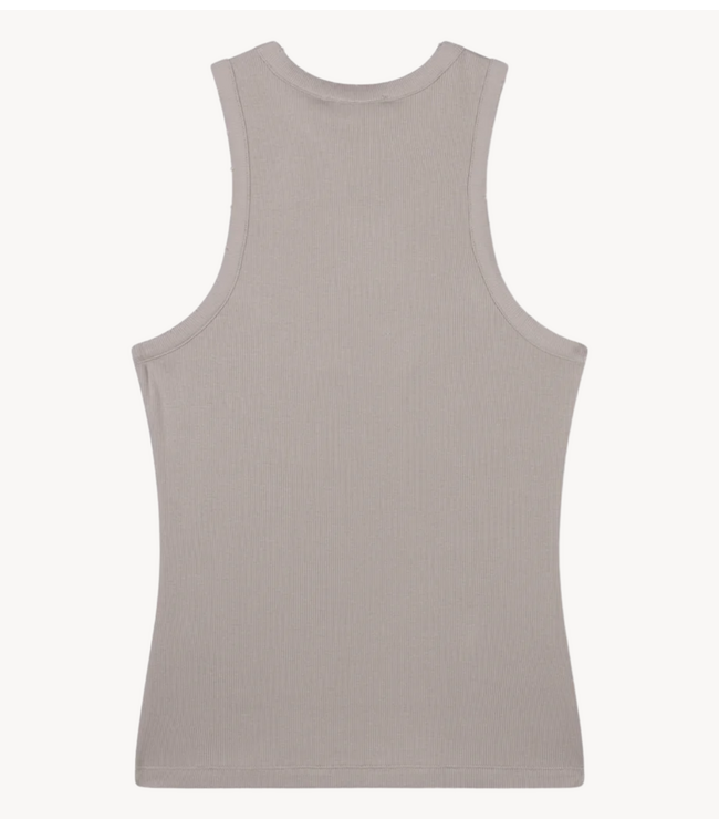 Refined Department Top ladies knitted damaged singlet RAQUEL LIGHT GREY