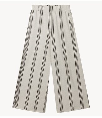 10DAYS Broek wide leg jogger stripes soft white melee