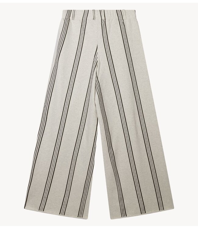 10DAYS Broek wide leg jogger stripes soft white melee