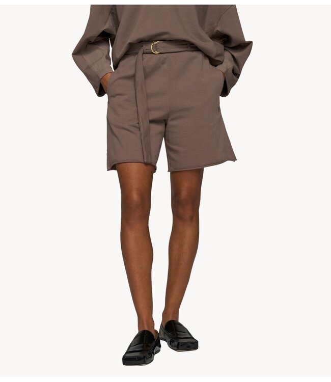 10DAYS Broek belted shorts fleece moonrock