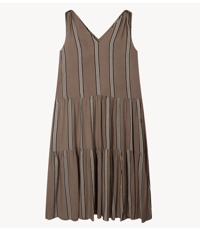 10DAYS Jurk flowy maxi dress stripes moonrock