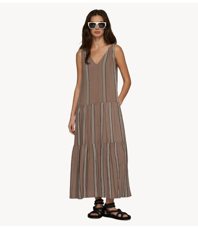 10DAYS Jurk flowy maxi dress stripes moonrock