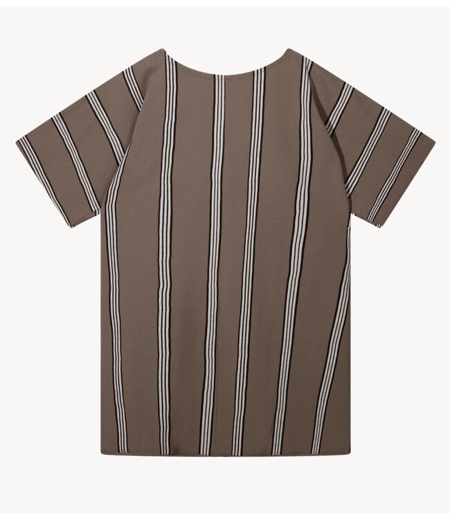 10DAYS Top fleece tunic stripes moonrock