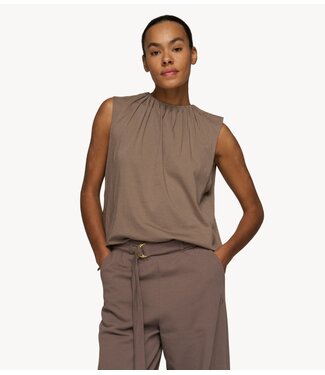 10DAYS Top pleated top jersey moonrock