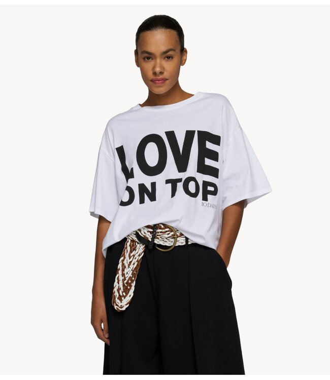 10DAYS T-shirt love tee white