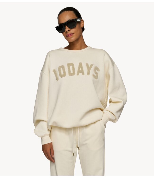 10DAYS Trui statement sweater soft vanilia