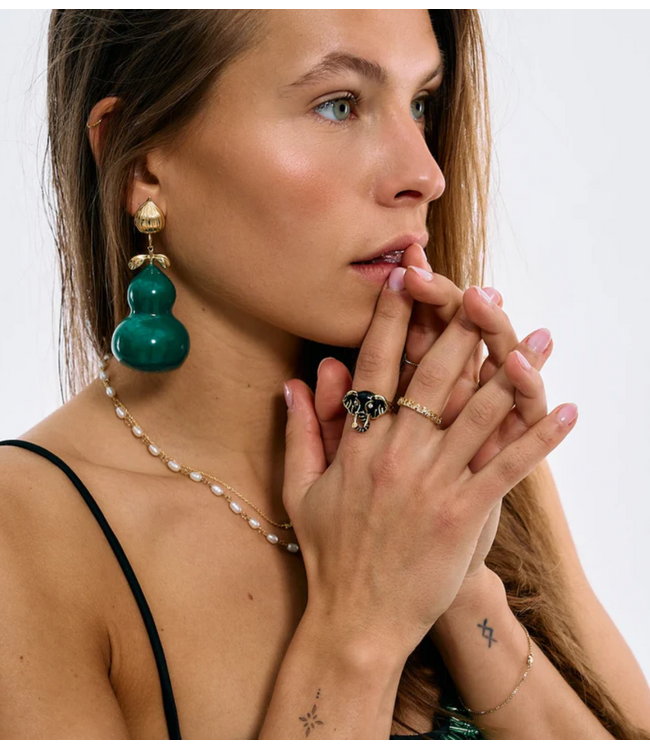 Anna+Nina Ring Notte Elephant Ring Gold Plated