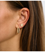 Anna+Nina Oorbel Single Fiorita Stud Gold plated