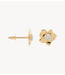 Anna+Nina Oorbel Single Fiorita Stud Gold plated