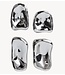 HKLIVING Wanddecoratie Glass sculpture chrome (set of 4)