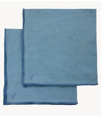 HKLIVING Servetten Ease napkins set of 2, mist blue (50x50cm)