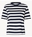 Selected Top SLWESSENTIAL SS STRIPED BOXY TEE NOOS Dark Sapphire BRIGHT WHITE