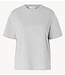 Selected Top SLWESSENTIAL SS BOXY TEE NOOS Light Grey Melange