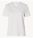 Selected Top SLWESSENTIAL SS V-NECK TEE NOOS Bright White