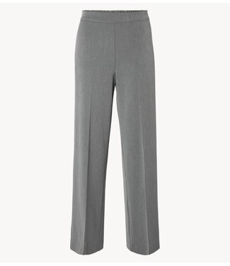 Selected Broek SLWEMMA-TARA MW WIDE PANT NOOS Medium Grey Melange