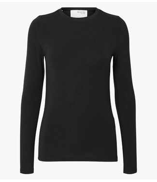 Selected Top SLWMANJA LS O-NECK NOOS black