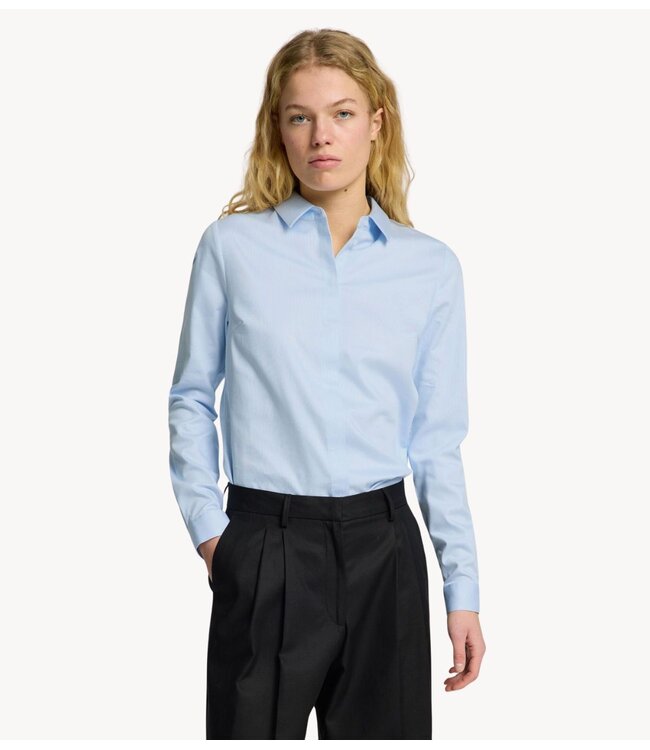 Selected Blouse SLWROMIE LS FITTED SHIRT NOOS light blue