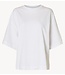 Selected Top SLWCOLWOMAN 2/4 OVERSIZED TEE NOOS Bright White