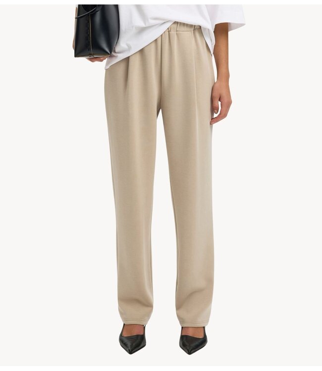 Selected Broek SLWTENNY HW PANT NOOS Pure Cashmere