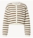 EDITED Vest Ida Cardigan striped Stripes: Egret and Cub