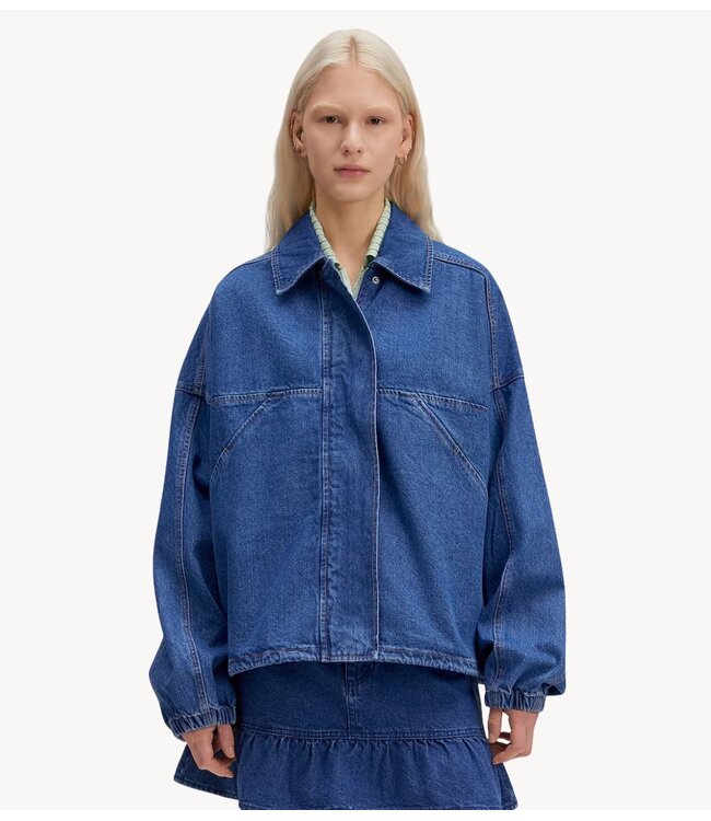 EDITED Jas Jilian Jacket Mid blue denim