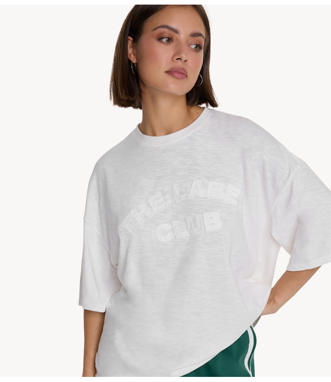 Alix The Label T-shirt ladies knitted slub t-shirt soft white