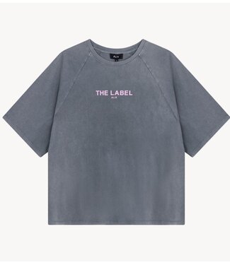 Alix The Label Top ladies knitted raglan t-shirt LIGHT GREY