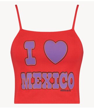 HARPER & YVE Top ILOVEMEXICO-SS POPPY RED