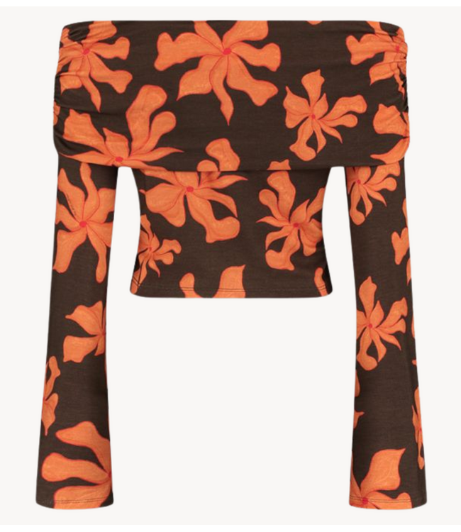 HARPER & YVE Top JESSE-LS WILD FLOWER ORANGE