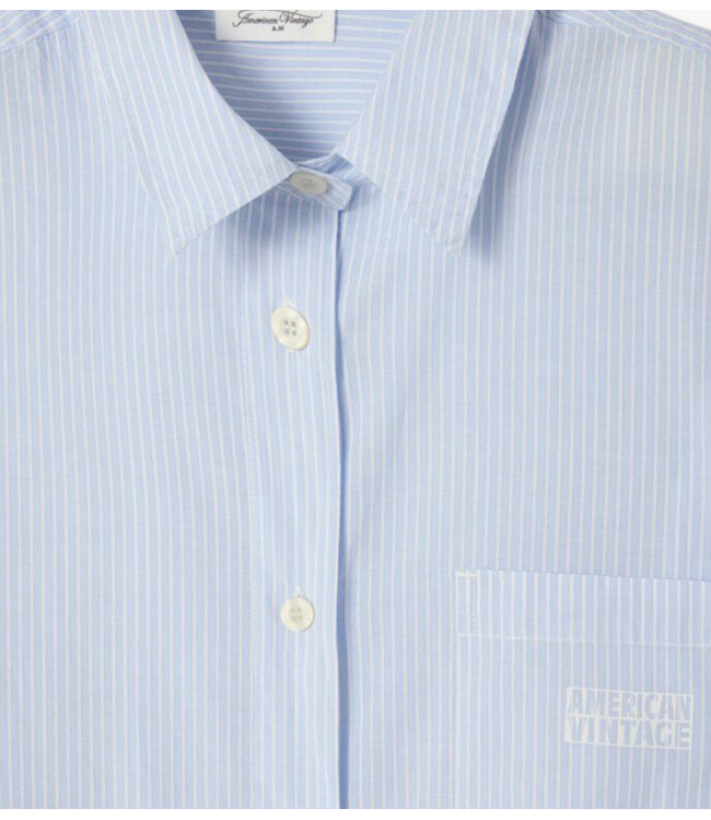 American Vintage Blouse ELUABIRD RAYURES BLEUES