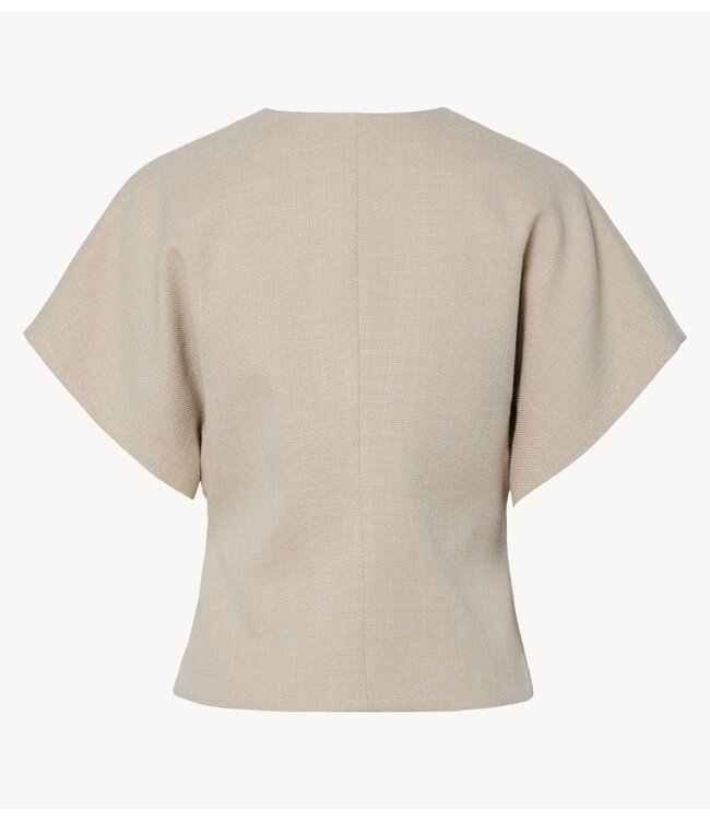 YAS Blazer YASCOMIRA SS BLAZER S. Oatmeal