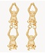 Anna+Nina Oorbel Monkey Loop Studs Gold Plated
