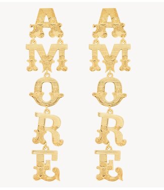 Anna+Nina Oorbel Amore Studs Gold Plated