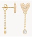 Anna+Nina Oorbel Single Dolce Chain Stud Gold Plated