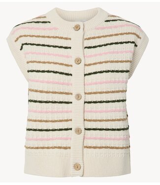 YAS Vest YASNILO KNIT VEST Pristine multi stripes