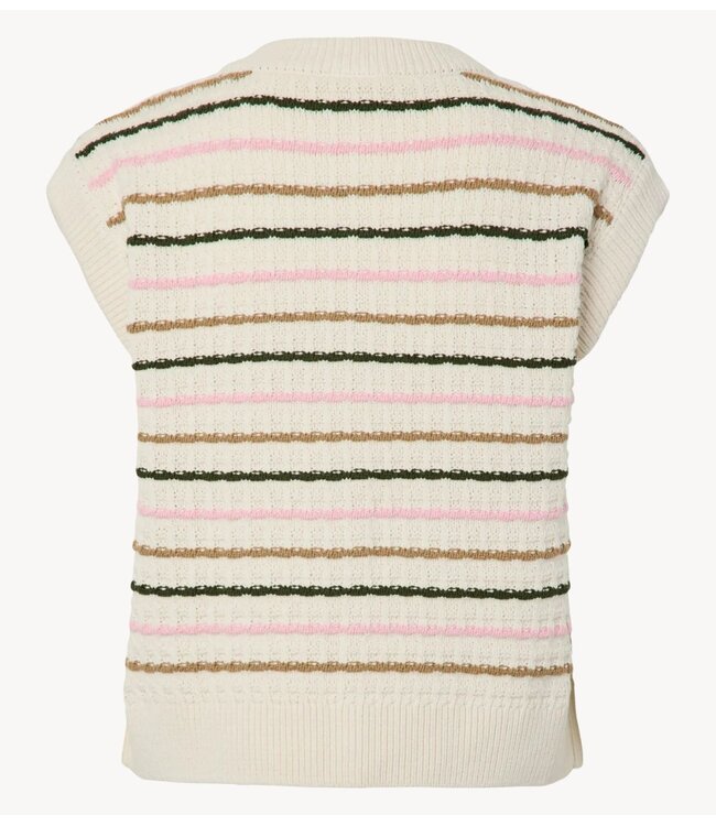 YAS Vest YASNILO KNIT VEST Pristine multi stripes
