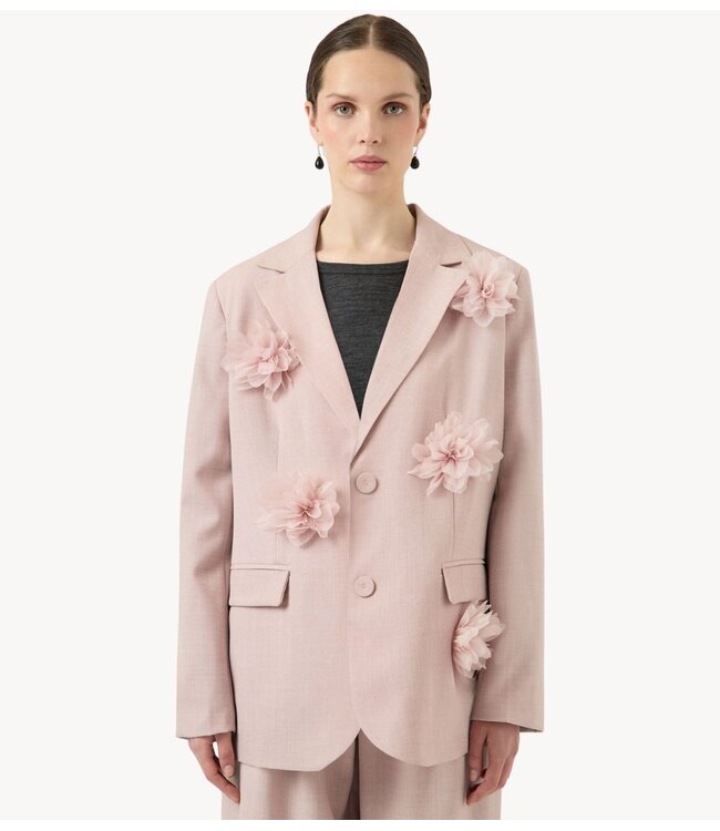 YAS Blazer YASMIMI LS FLOWER BLAZER rose smoke