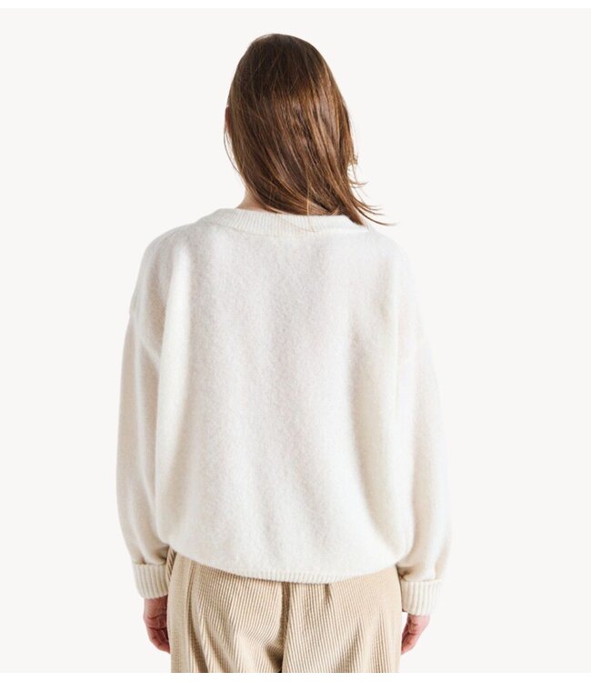 American Vintage Trui VITOW BLANC