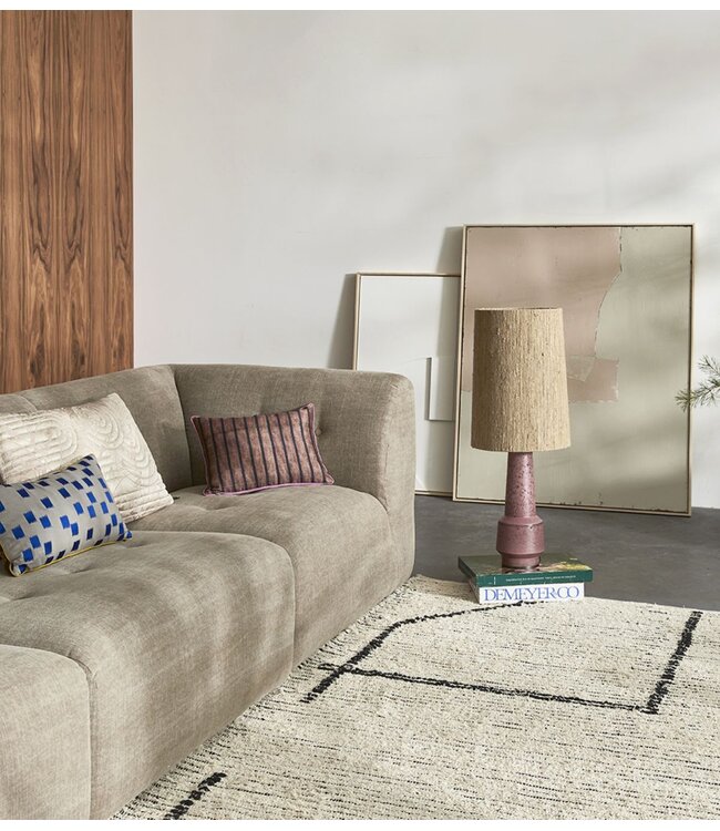 HKLIVING Wanddecoratie abstract painting olive/nude (100x120)