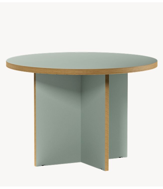 HKLIVING Tafel Dining table, pale green, round 110cm